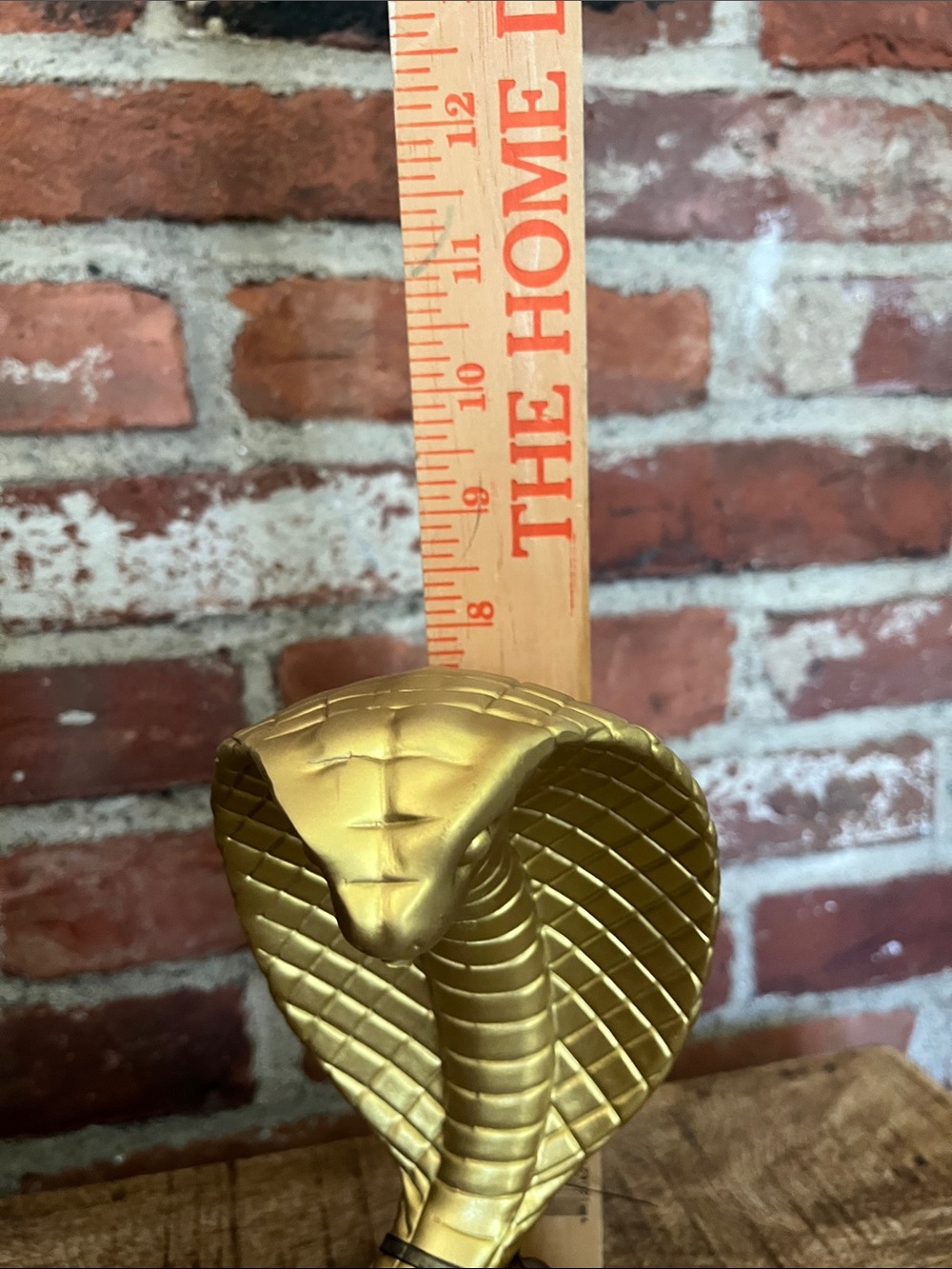 Tahari Gold Cobra with Iridescent Crystal Ball 8 inches tall - Picture 9 of 9